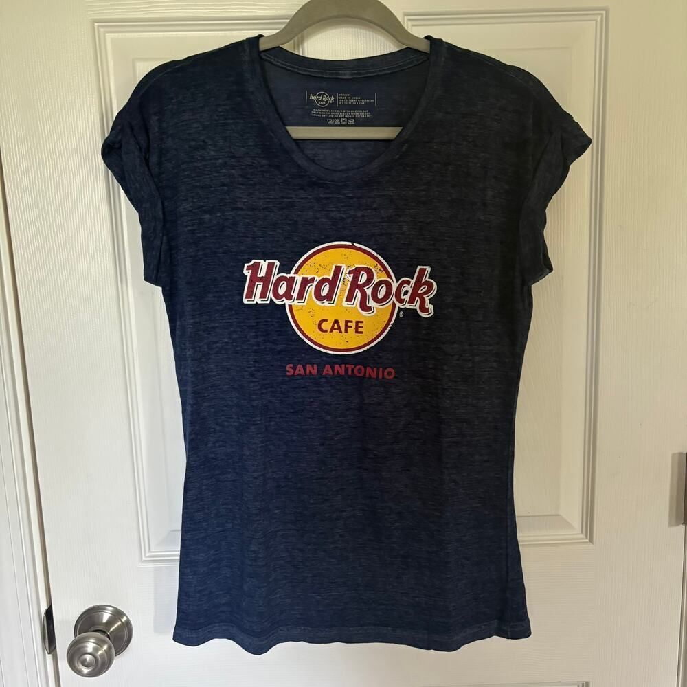 Hard Rock Cafe San Antonio Tee Navy Medium